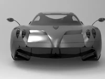 Pagani Huayra 2012 Gameready Low Poly Model Low-poly 3D model