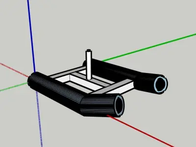 Running sled 3D model