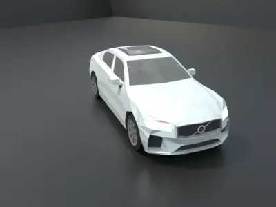 Volvo s60 2019 lowpoly 3D model Low-poly 3D model