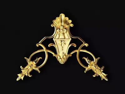 Central decor ornament for furniture 3D model 540