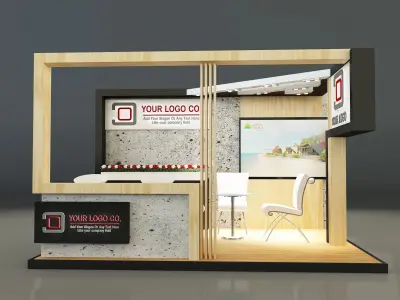 Booth Exhibition Stand a143 3D model