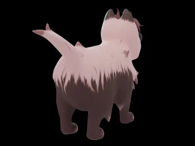 Dog toon style 1 Low-poly 3D model