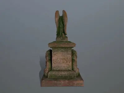 statue 4 Low-poly 3D model