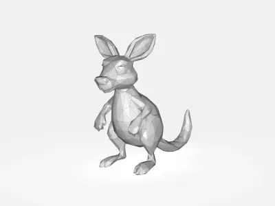 Kangaroo Low poly Low-poly 3D model
