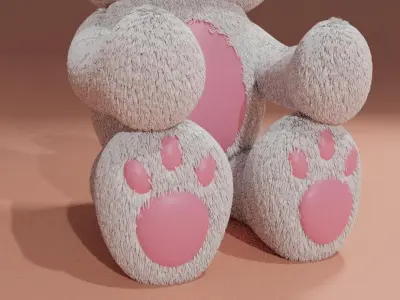 Plush Bunny For Render - Coelhinho de Pelucia 3D model