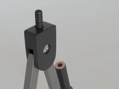 Drafting Compass 3D illustration model 3D model