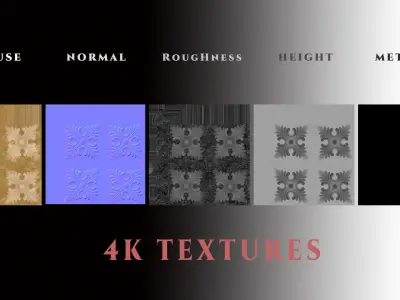 Luxury Floor - Marble Tiles 01 Low-poly 3D model