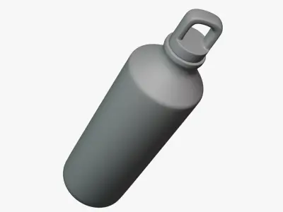 Basic Water Bottle - Geometry Only No Textures No Materials 3D model