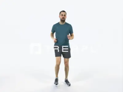 Portrait 07K Running Jogging Football Sports Man Low-poly 3D model