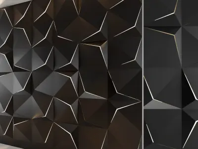 3d panel 01 Low-poly 3D model
