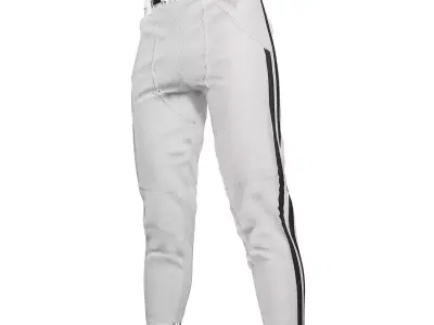 stripe Pants baseball style Free low-poly 3D model