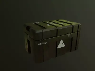 Military Weapon Crate Low-poly 3D model