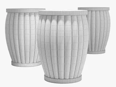 World menagerie wetherby garden stool 3D model