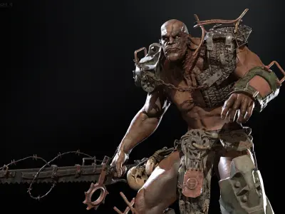 SuperZombie5 for pack Low-poly 3D model