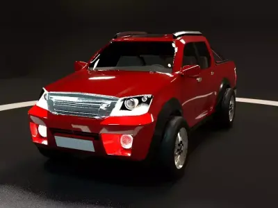 Toyota Hilux Low-poly 3D model by sinamozafari