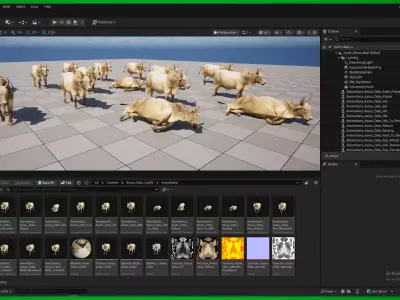 Asian Zebu Cattle Low-poly 3D model