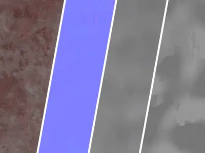 Plaster Materials 43- Spray Painted Plaster - sbsar pbr seamless Texture