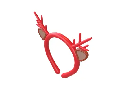 Elk Headband V1 002 Low-poly 3D model