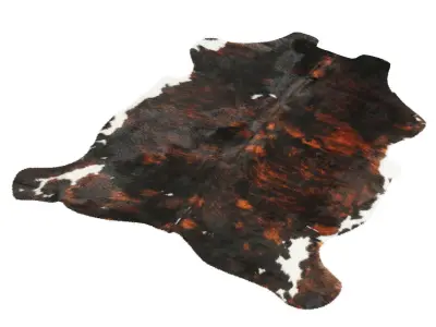Tricolor Cowhide Rug B5893 3D model