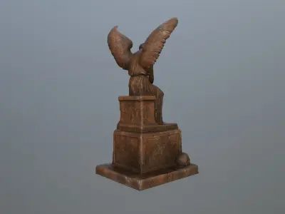 statue 3 of angel Low-poly 3D model order