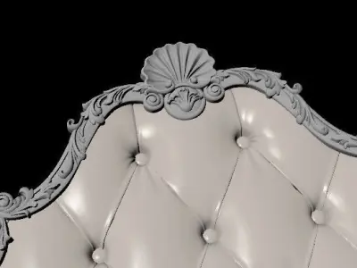 bed headboard 3D model