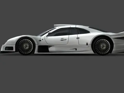 Mercedes-Benz CLK-class GTR AMG 1999 Low-poly 3D model