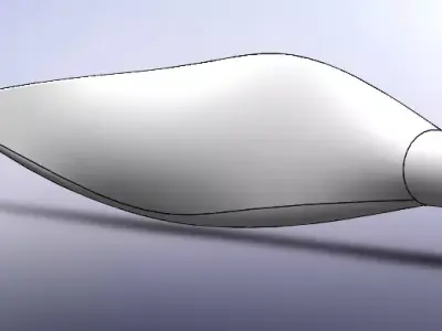 Horizontal axis wind turbine blade  3D print model