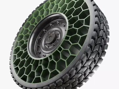 Future NPT Tire Low-poly 3D model