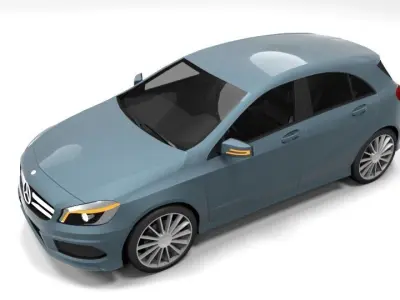 MERCEDES A CLASS W176 LOWPOLY Low-poly 3D model