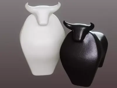 Minimal Bull Figurine Low-poly 3D model