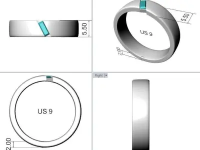 Brushed band Free 3D print model