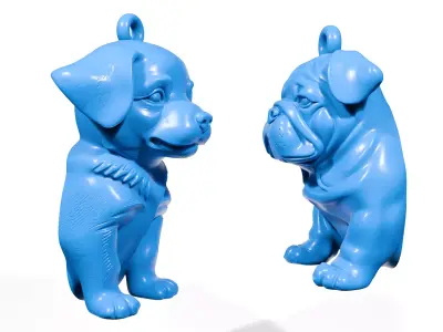 Dog pendants 3D print model