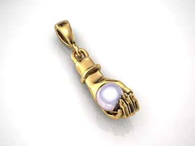  Pearl Pendant in Hand 3D print model