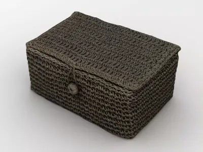 Decorative Wicker Basket 3D model