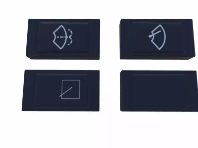 Vehicle Button Low-poly 3D model