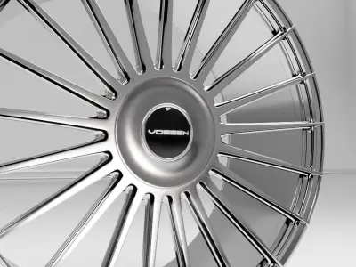 Vossen HF-8 car ring Low-poly 3D model