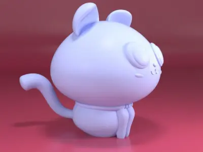 cute cat for 3dprint 3D print model