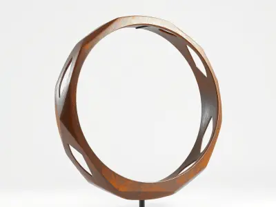 Rustic Hollow Cylinder Sculpture Model Pack Low-poly 3D model