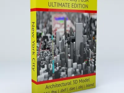 New York City Streets Buildings Transport Sport Ultimate 3D model