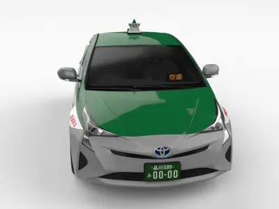 Japanese Taxi MusenTokyo TOYOTA Prius2016 3D model