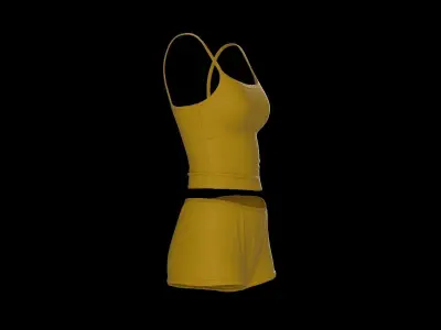 Female underwear set 3D model