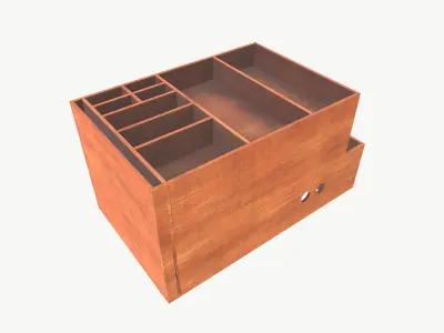 Desktop organizer Low-poly 3D model