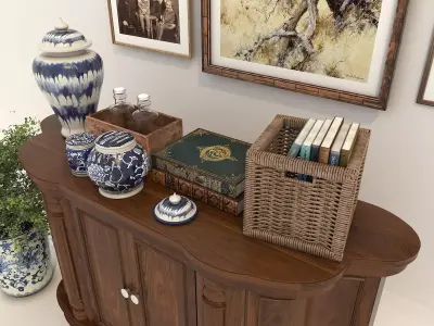 Classic European style Cabinet and Decoration 3D model