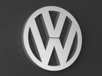 Volkswagen logo 01 3D print model