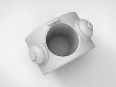 Alarm clock pattern vase 3D print model