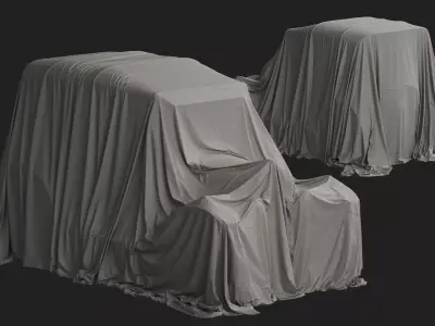 Vintage Car Cover 06 3D model