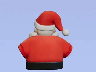 Santa Bust  3D Printable Holiday Decor Statue 3D print model