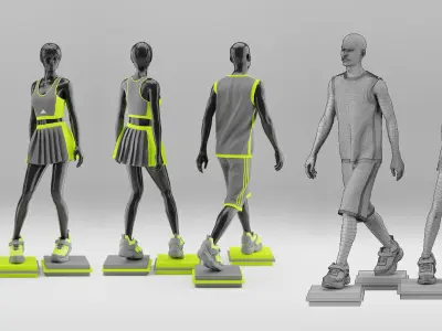 Adidas Clothes Set 3D model