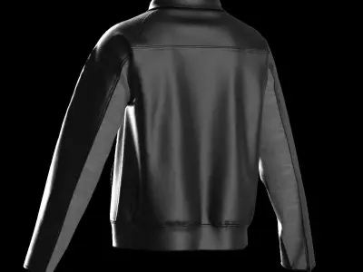 Male raglan leather jacket 3D model