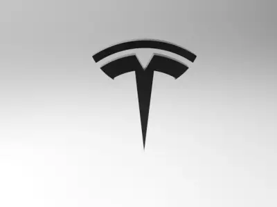 tesla logo  3D print model